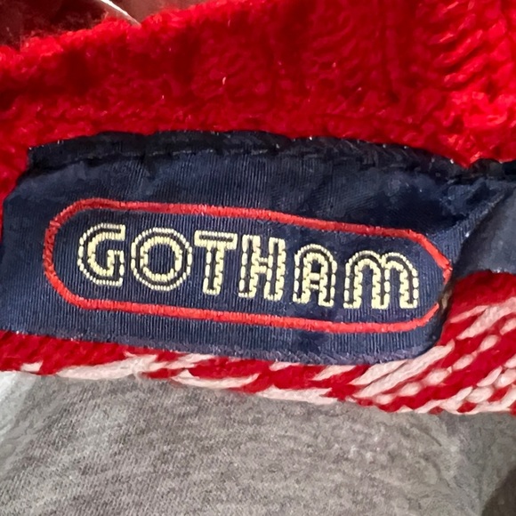 Vintage 80s Gotham Ski Skiing Knit Pullover 1980s Pullover Crewneck Sweater - Picture 4 of 5